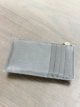 Load image into Gallery viewer, SAINT LAURENT YSL Monogram Ziptop Flap Grained Leather Card Case in Black