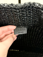 Load image into Gallery viewer, PRADA Crochet Tote Bag - Black