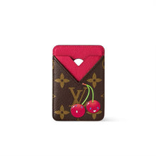 Load image into Gallery viewer, π LOUIS VUITTON LV x TM Takashi Murakami Monogram Cherry Porte-Cartes Magnet