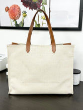 Load image into Gallery viewer, BALMAIN Canvas B-Army 42 Tote Bag in Gem Naturel