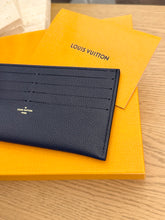 Load image into Gallery viewer, LOUIS VUITTON 2024 Empreinte Leather Credit Card Holder in Navy