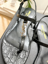 Load image into Gallery viewer, SAINT LAURENT Cassandra Open-Toe Sandals in Black - EU37.5