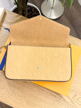 Load image into Gallery viewer, LOUIS VUITTON 2024 Félicie Pochette Empriente Leather Crossbody Bag in Arizona