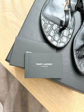Load image into Gallery viewer, SAINT LAURENT Cassandra Open-Toe Sandals in Black - EU37.5