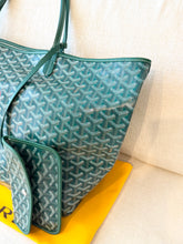 Load image into Gallery viewer, π NEW! 2025 GOYARD Saint Louis GM Canvas Leather Tote Bag / Green