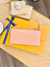 Load image into Gallery viewer, LOUIS VUITTON Monogram Empreinte Leather Zippy Coin Holder in Rose Poudre