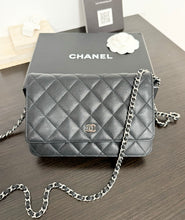 Load image into Gallery viewer, ▪️SOLD▪️CHANEL Classic Caviar Quilted Wallet On Chain in Black Leather