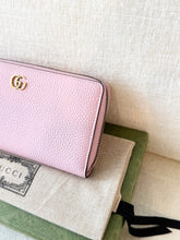 Load image into Gallery viewer, GUCCI Double G Zip Around Long Wallet with Bamboo / Pink