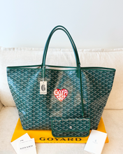 Load image into Gallery viewer, π NEW! 2025 GOYARD Saint Louis GM Canvas Leather Tote Bag / Green