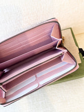 Load image into Gallery viewer, GUCCI Double G Zip Around Long Wallet with Bamboo / Pink