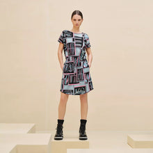 Load image into Gallery viewer, HERMES "Lettres Equestres" Drawstring Cotton Dress / EU34