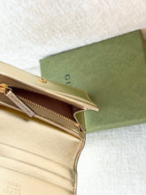 Load image into Gallery viewer, GUCCI GG Marmont Python Card Case Wallet / Gold