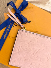 Load image into Gallery viewer, LOUIS VUITTON Monogram Empreinte Leather Zippy Coin Holder in Rose Poudre