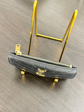 Load image into Gallery viewer, SAINT LAURENT YSL Monogram Ziptop Flap Grained Leather Card Case in Black