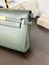 Load image into Gallery viewer, SAINT LAURENT Manhattan Medium Calfskin Shoulder Bag in Vent Fonce