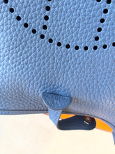 Load image into Gallery viewer, HERMES 2025 Evelyne TPM 16 Clemence Leather Amazone Bag / Bleu Tie / PHW