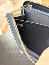 Load image into Gallery viewer, CHANEL Classic Metallic Grained Calfskin Long Zipped Wallet - Blue