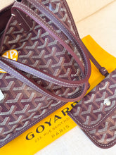 Load image into Gallery viewer, π NEW! 2025 GOYARD Anjou Canvas Leather Reversible Mini Tote Bag / Burgundy