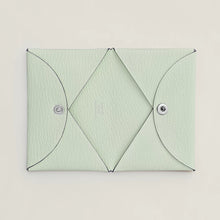 Load image into Gallery viewer, HERMES 2024 Calvi Card Holder in Vert Peppermint / Epsom