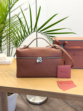 Load image into Gallery viewer, LORO PIANA Extra Pocket L27 Grained Calfskin Bag in  Kummel/Antique Silver