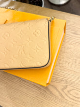 Load image into Gallery viewer, LOUIS VUITTON 2024 Félicie Pochette Empriente Leather Crossbody Bag in Arizona