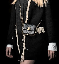 Load image into Gallery viewer, ▪️SOLD▪️CHANEL 2021 Calfskin Quilted Mini Framing Chain Crossbody Bag in Black