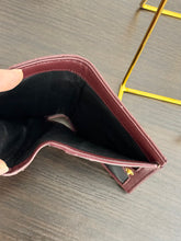 Load image into Gallery viewer, SAINT LAURENT Cassandre Matelasse Embossed Leather Bi-Fold Wallet in Burgundy