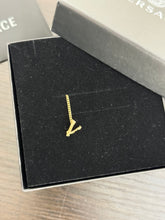 Load image into Gallery viewer, VERSACE Virtus Chain Drop Earrings in Gold