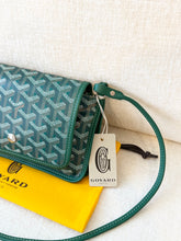 Load image into Gallery viewer, π NEW! 2025 GOYARD Plumet Pocket Canvas Leather Crossbody Bag / Green
