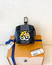 Load image into Gallery viewer, LOUIS VUITTON Monogram Eclipse LV Made Squared Pouch Bag Charm