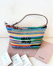Load image into Gallery viewer, MIU MIU Multicolored Crochet Pouch Bag