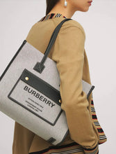 Load image into Gallery viewer, BURBERRY Medium Horseferry Canvas Tote - Grey