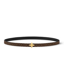 Load image into Gallery viewer, LOUIS VUITTON 2024 LV Mini Flowergram 15mm Reversible Belt - Black - 90cm