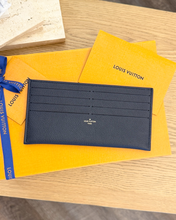 Load image into Gallery viewer, LOUIS VUITTON 2024 Empreinte Leather Credit Card Holder in Navy