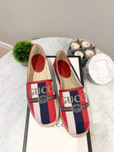 Load image into Gallery viewer, GUCCI Men's Blue Logo Sylvie Canvas Espadrille UK8/US9