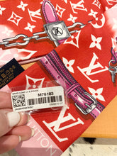 Load image into Gallery viewer, ▪️SOLD▪️LOUIS VUITTON Silk Monogram Confidential Bandeau In Red