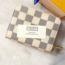Load image into Gallery viewer, LOUIS VUITTON Damier Azur Zippy Coin Purse Padlock In Beige