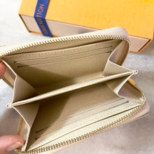 Load image into Gallery viewer, LOUIS VUITTON Damier Azur Zippy Coin Purse Padlock In Beige