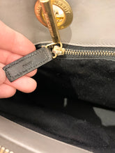 Load image into Gallery viewer, SAINT LAURENT Quilted Grained Leather Monogram Chain Bo Cassandre Tote Bag In Grey