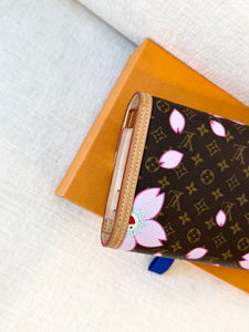 LOUIS VUITTON Takashi Murakami Cherry Blossom Monogram Long Wallet