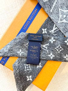 🩶 BRAND NEW! LOUIS VUITTON 2025 Monogram Infinity Denim BB Bandeau / Grey