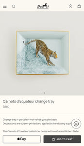 HERMES 2024 “Carnets d’Equateur” Change Tray