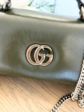 Load image into Gallery viewer, [SOLD] GUCCI GG Milano Mini Leather Top Handle Bag in Dark Olive

