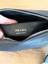 Load image into Gallery viewer, [SOLD] PRADA Logo-Plaque Small Leather Crossbody Bag in Black
