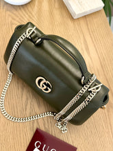 Load image into Gallery viewer, [SOLD] GUCCI GG Milano Mini Leather Top Handle Bag in Dark Olive
