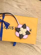 Load image into Gallery viewer, LOUIS VUITTON 2024 Pink and Brown Flower Bag Charm in Rose Clair

