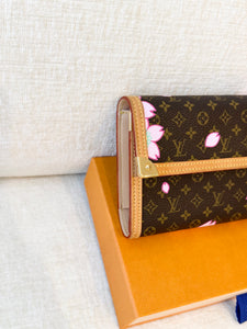 LOUIS VUITTON Takashi Murakami Cherry Blossom Monogram Long Wallet