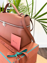 Load image into Gallery viewer, LORO PIANA Extra Pocket L27 Grained Calfskin Bag in  Kummel/Antique Silver
