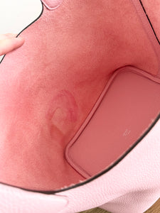 HERMES 2024 Clemence Picotin Lock 22 Palladium Hardware in Rose Sakura