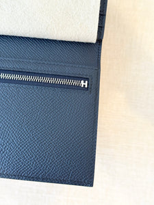 HERMES 2022 Bearn Wallet in Bleu Indigo / Epsom Leather
